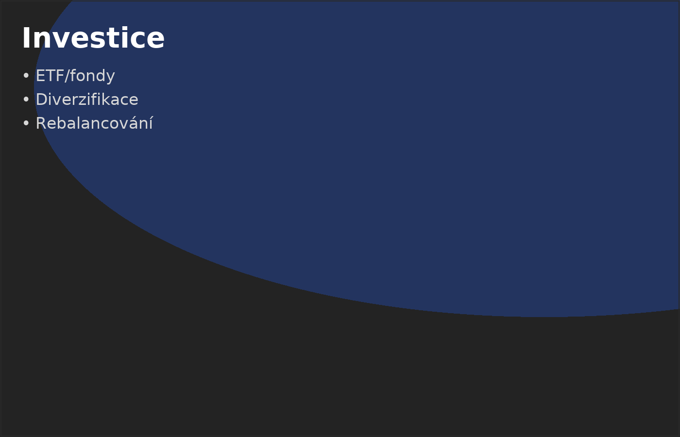 Investice – diverzifikace a poplatky